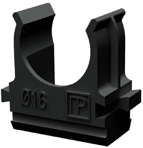 Клипса для гофры Промрукав Д=16 черный (уп. 100шт) картинка